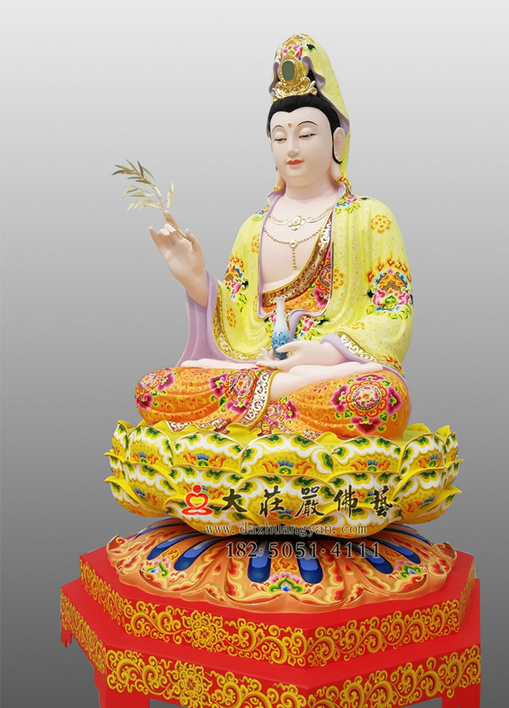 觀世音菩薩彩繪側(cè)面佛像